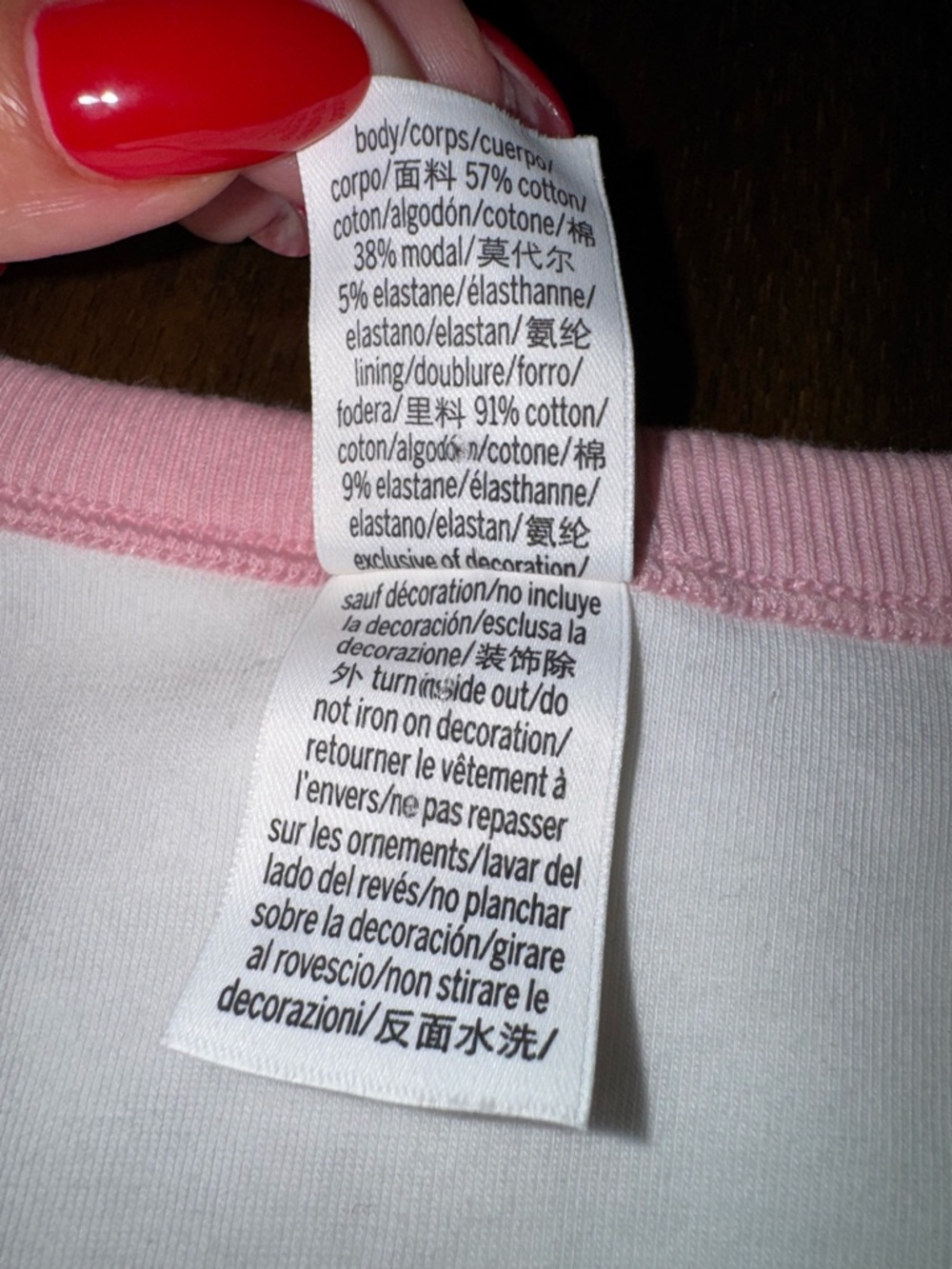 PINK Victoria's Secret White Ribbed Tank with Pink Trim - Picture 4 of 7